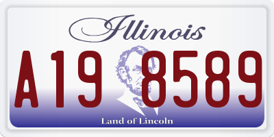 IL license plate A198589