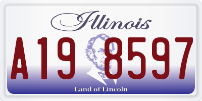 IL license plate A198597