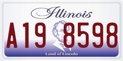 IL license plate A198598