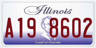 IL license plate A198602