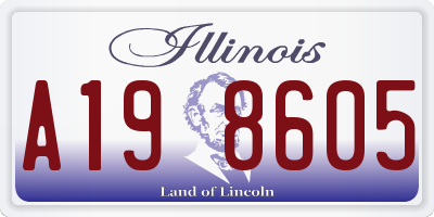 IL license plate A198605