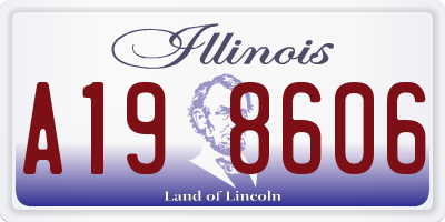 IL license plate A198606