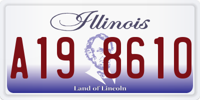 IL license plate A198610