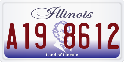 IL license plate A198612