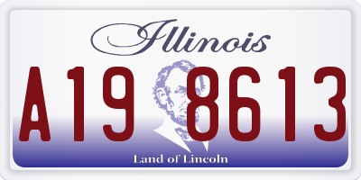 IL license plate A198613
