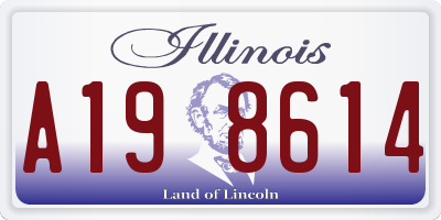 IL license plate A198614