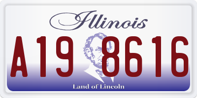 IL license plate A198616