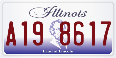 IL license plate A198617