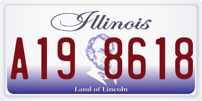 IL license plate A198618