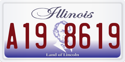 IL license plate A198619
