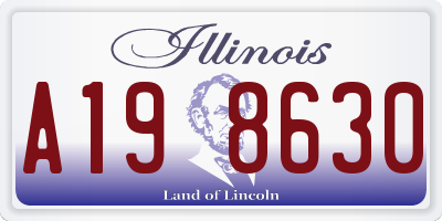 IL license plate A198630