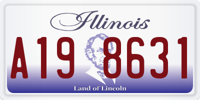 IL license plate A198631