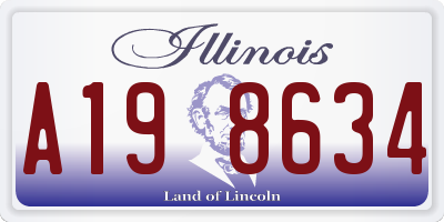 IL license plate A198634