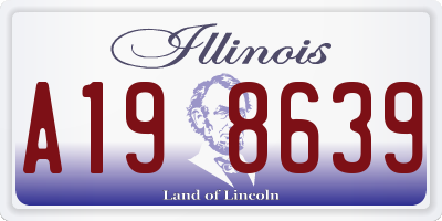 IL license plate A198639