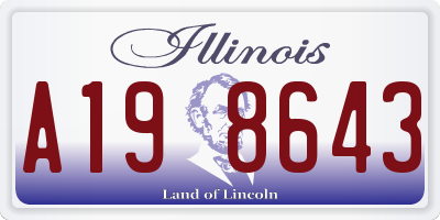 IL license plate A198643