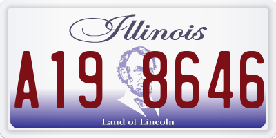 IL license plate A198646