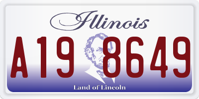 IL license plate A198649