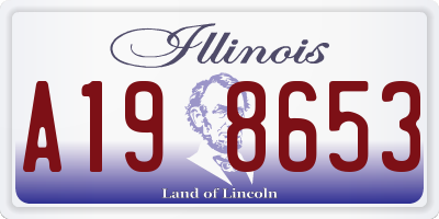 IL license plate A198653