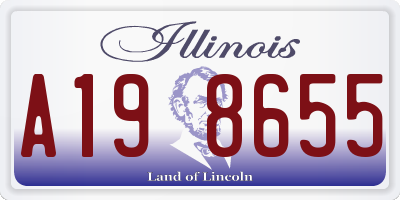 IL license plate A198655