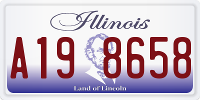 IL license plate A198658