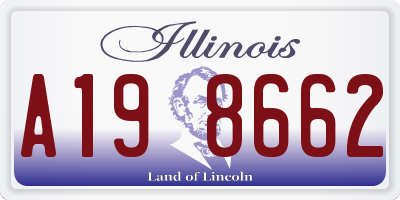 IL license plate A198662