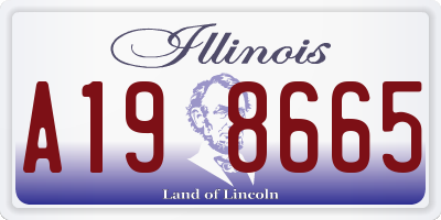IL license plate A198665