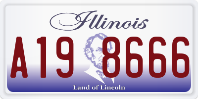 IL license plate A198666