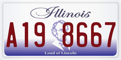 IL license plate A198667