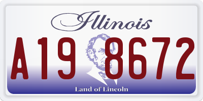 IL license plate A198672