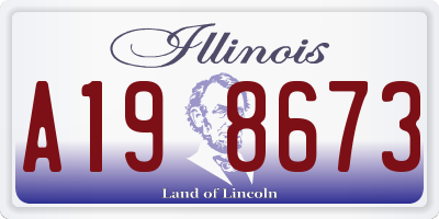 IL license plate A198673