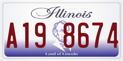 IL license plate A198674