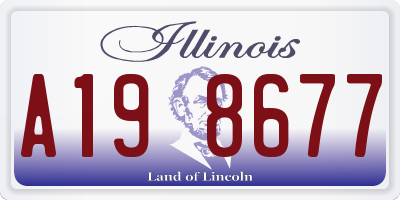 IL license plate A198677