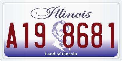 IL license plate A198681
