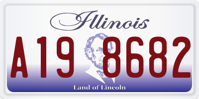 IL license plate A198682