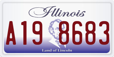 IL license plate A198683