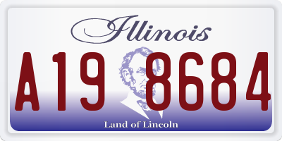 IL license plate A198684