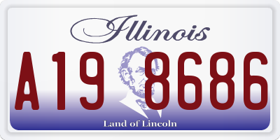 IL license plate A198686