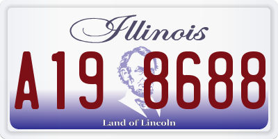 IL license plate A198688