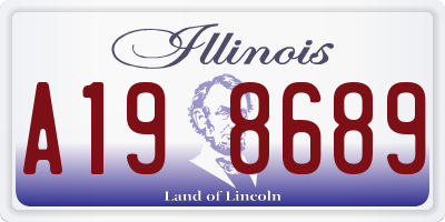 IL license plate A198689