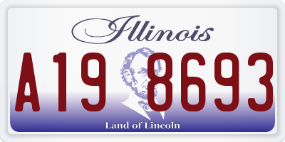 IL license plate A198693
