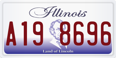 IL license plate A198696