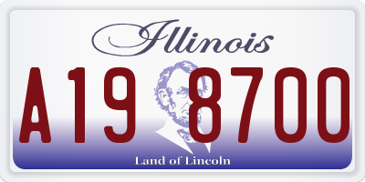 IL license plate A198700