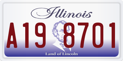IL license plate A198701