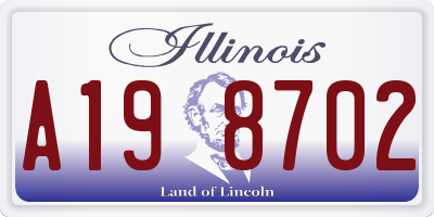 IL license plate A198702