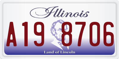IL license plate A198706
