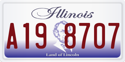 IL license plate A198707
