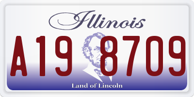 IL license plate A198709