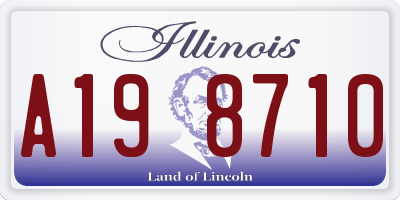 IL license plate A198710