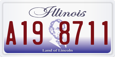 IL license plate A198711