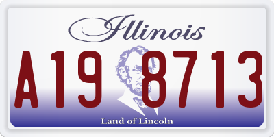 IL license plate A198713